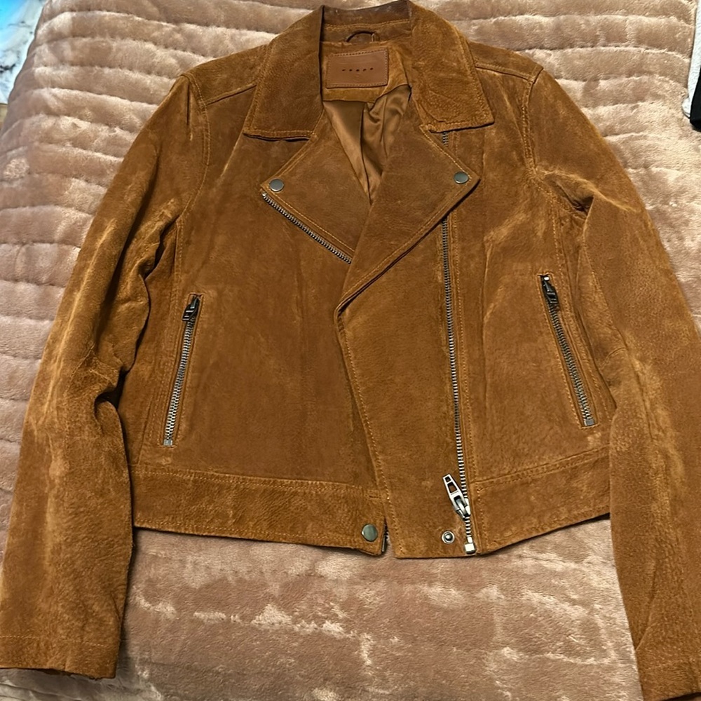 BLANKNYC Bare it All Suede Moto Jacket